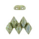 Matubo GemDuo Beads 8x5mm Luster - green-opaque white